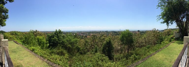 View north over Bali from Garuda Wisnu Kencana Cultural Park