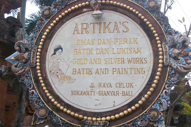 One of the silver and gold shops in Celuk Village, Bali
