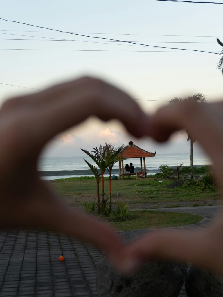 Oceanfront gazebo at TRIKA Surfcamp, Jalan Pantai, Yeh Sumbul, Jembrana