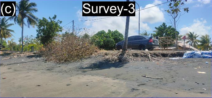 Coastal edge at Baluk Rening Beach, Jembrana, photographed for a survey published in 2022