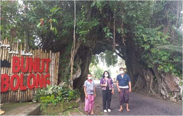The hollow tree and road at Bunut Bolong, photographed during the field study published in Smart Tourism 4(2), article2436.