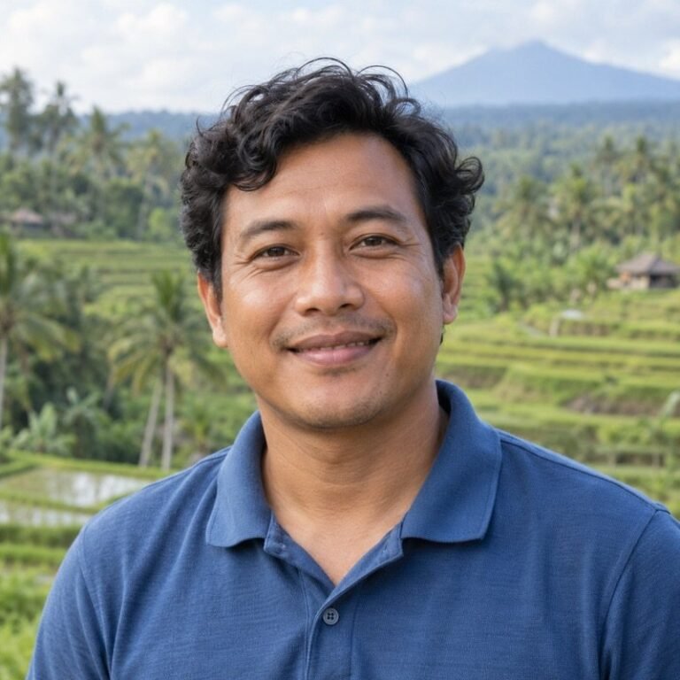 AI-generated portrait of fictional driver Gede Surya