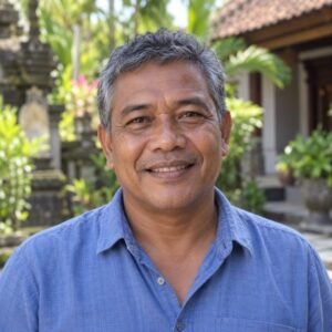 AI-generated portrait of fictional driver Ketut Aditya