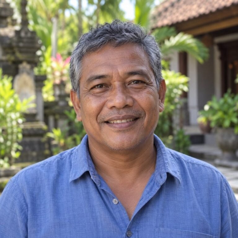 AI-generated portrait of fictional driver Ketut Aditya