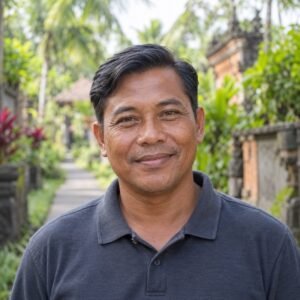 AI-generated portrait of fictional driver Ketut Wira