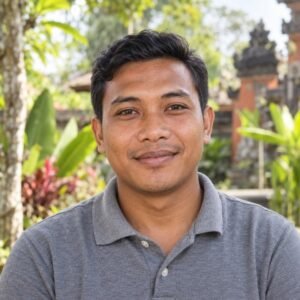 AI-generated portrait of fictional driver Ketut Yoga
