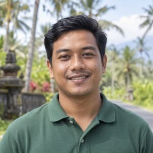 AI-generated portrait of fictional driver Made Cahya