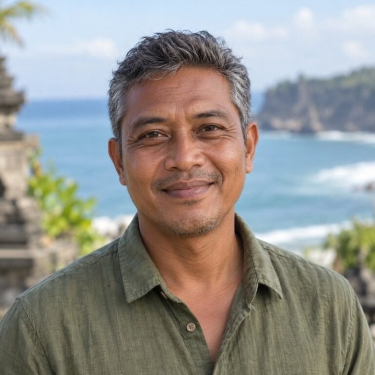 AI-generated portrait of fictional driver Made Wirawan