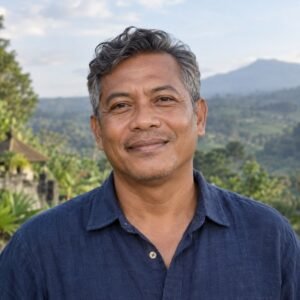 AI-generated portrait of fictional driver Nyoman Arta