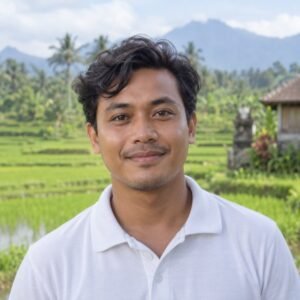 AI-generated portrait of fictional driver Nyoman Surya