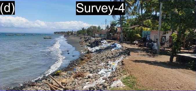 Pebuahan Beach shoreline and coastal protection, Jembrana, Bali, in a survey published in 2022
