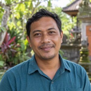 AI-generated portrait of fictional driver Putu Adi