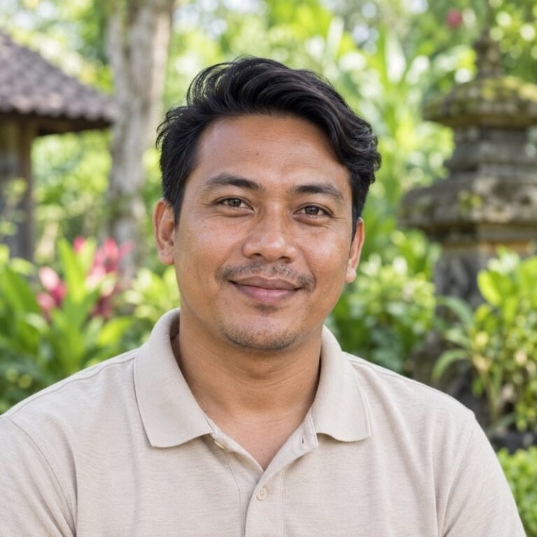 AI-generated portrait of fictional driver Putu Arya
