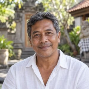 AI-generated portrait of fictional driver Wayan Darmawan