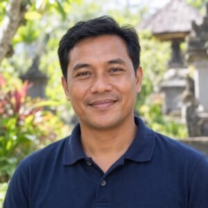 AI-generated portrait of fictional driver Wayan Pradana