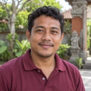 AI-generated portrait of fictional driver Wayan Satria